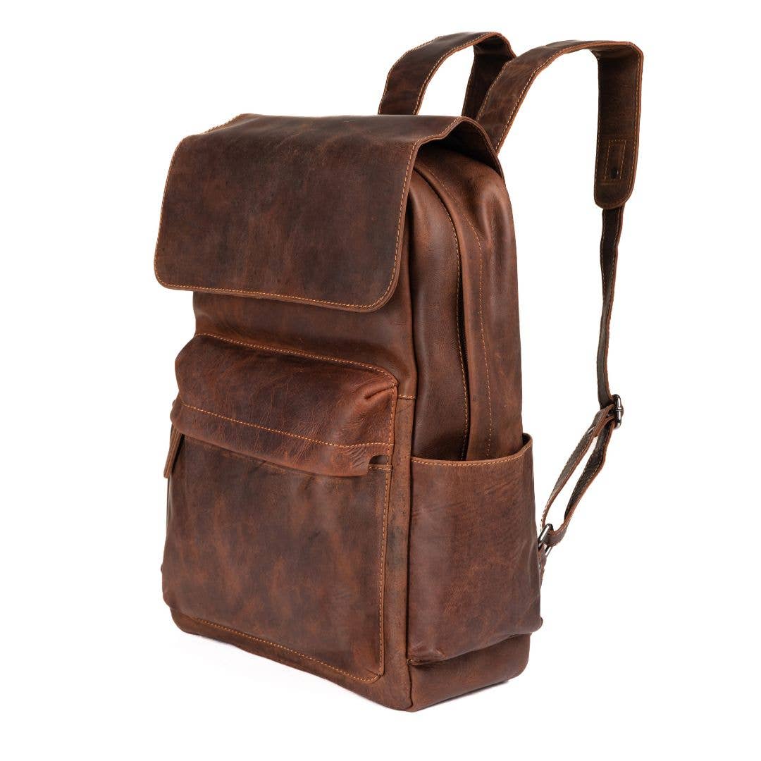 Greenwood Leather - Wholesale Backpack - Unisex - Leather Vintage Backpack Scott- Unisex GW68092