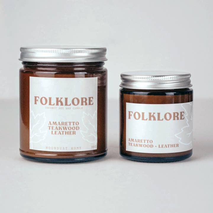 Folklore | Fall Coconut Soy Candle | Wooden Wick 8oz for wholesale by Moondust Home