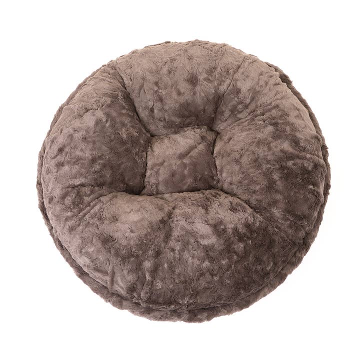 Grey Mink Bagel Bed for wholesale by Baylee Nasco