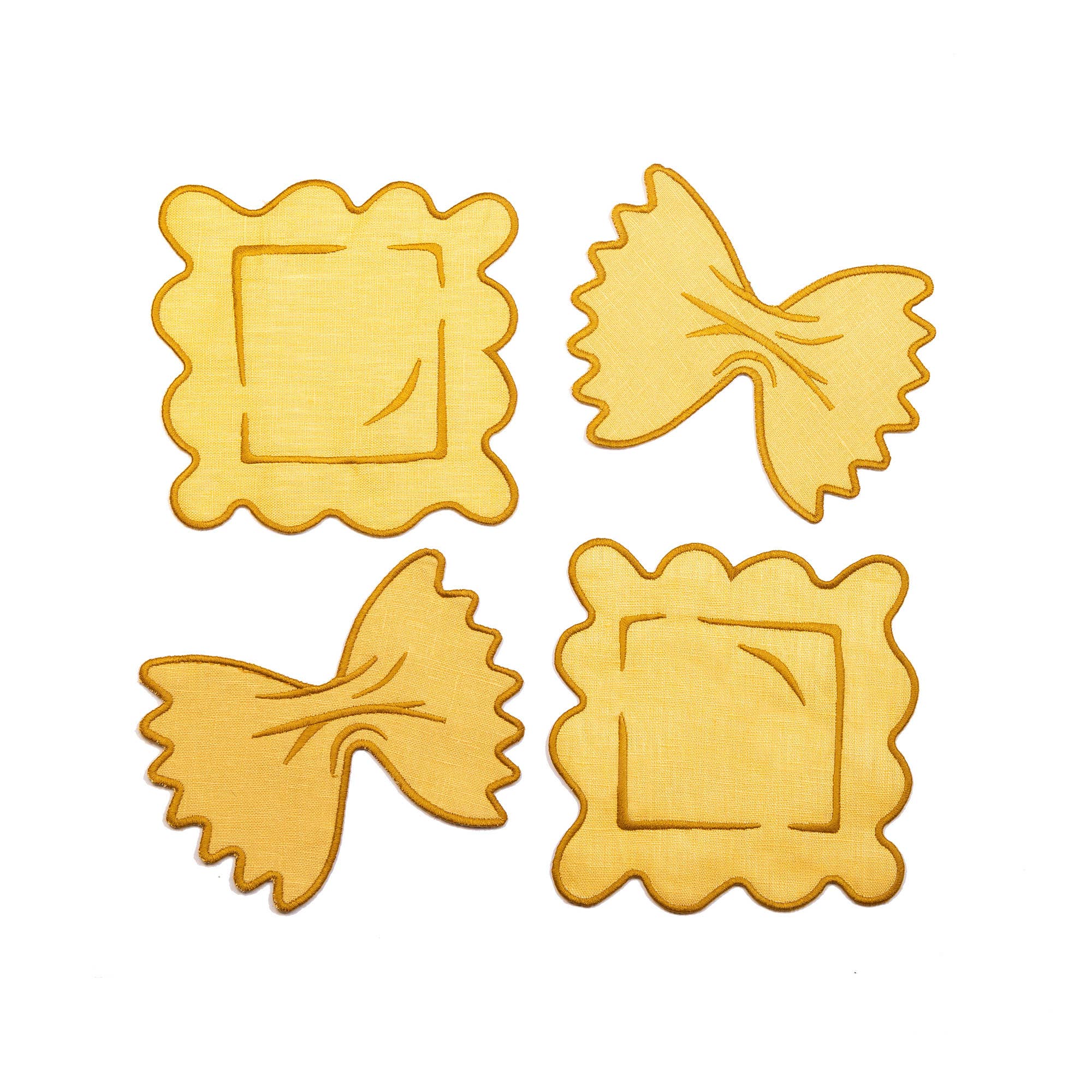 Piecework - Wholesale Dinner & Cloth Napkin - Pasta Cocktail Napkins - Set Of 43