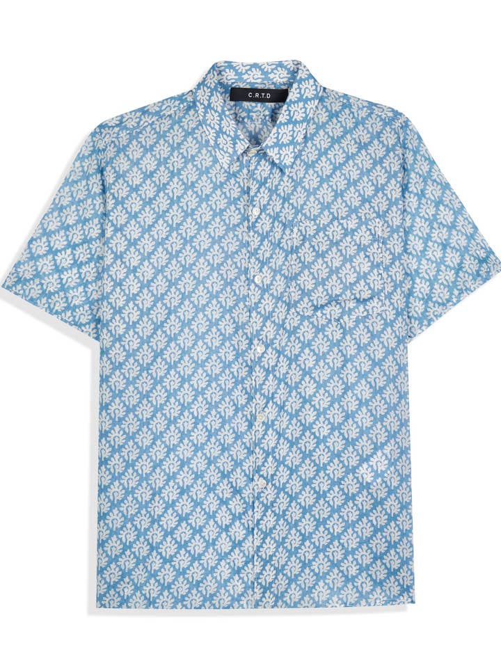 MAKUYU II KURZARMHEMD IN HELLBLAU für den Großhandel von C.R.T.D