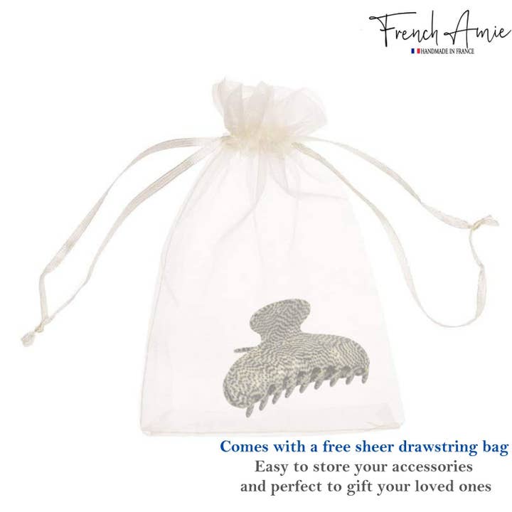 Parcelona - Wholesale Hair Clip - Women's - French Amie Thin Oval Large 4 1/4” Handmade Celluloid Jaw Hair Claw for Women13