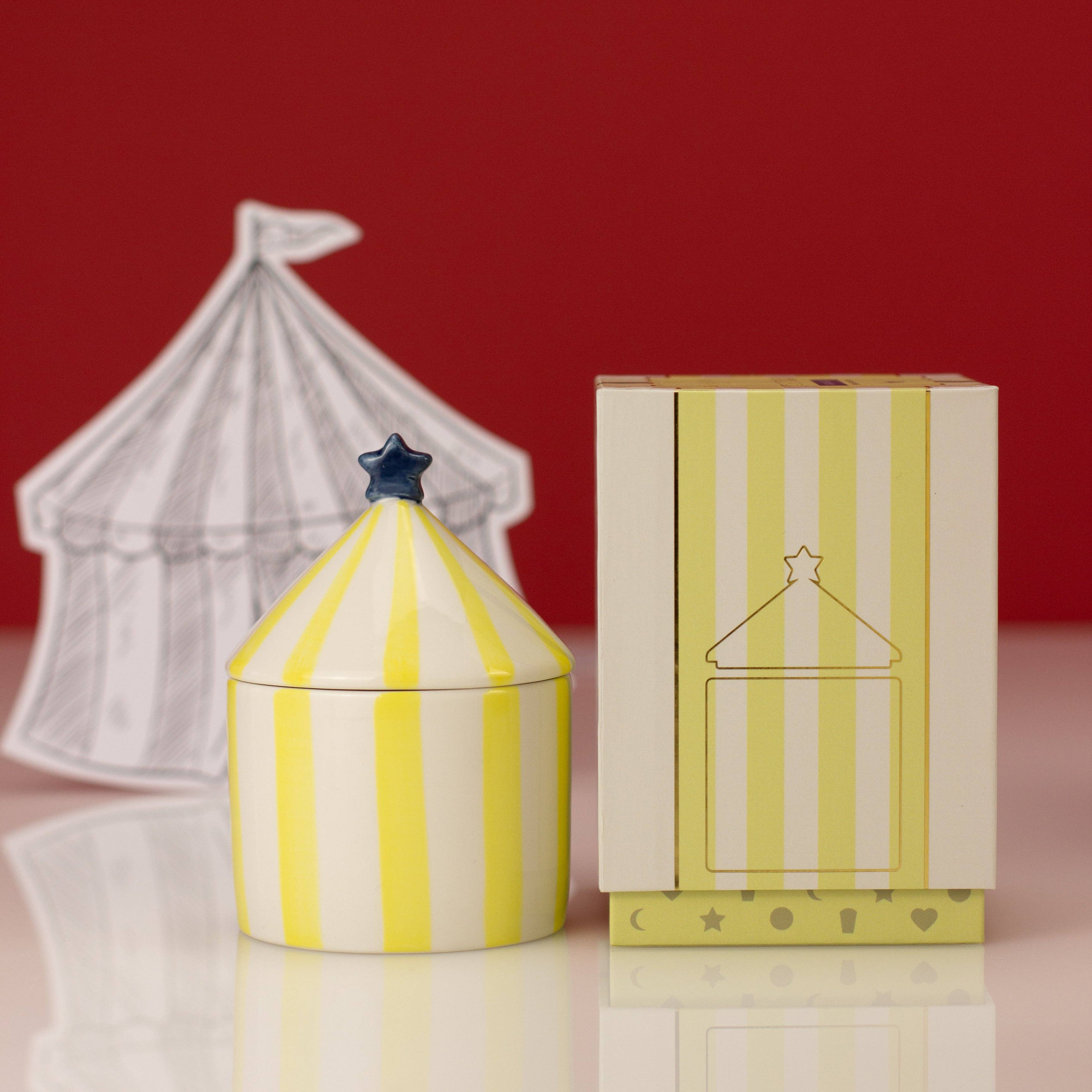 Zesty Lemons - Wholesale Jar/Filled Candle - Carnival: Yellow Fortune Teller Candle - Amber & Bergamot2