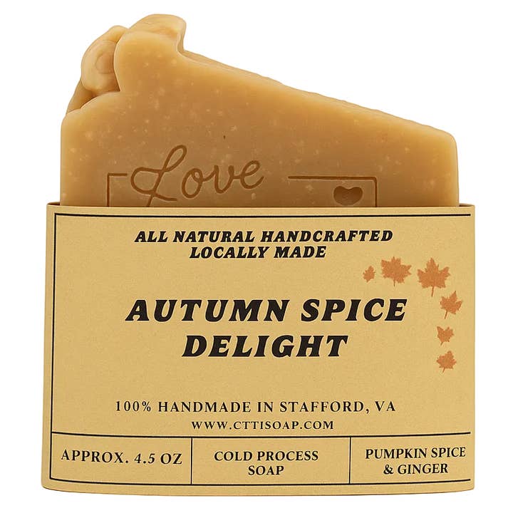Autumn Spice Delight Soap | Pumpkin Spice & Ginger Artisan Bar for wholesale by Etti Soap LLC