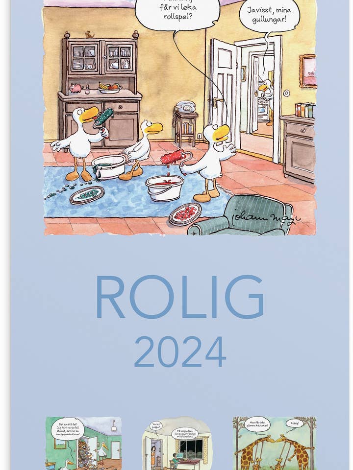 Family Calendar 2024 Funny for wholesale by Burde Publishing AB