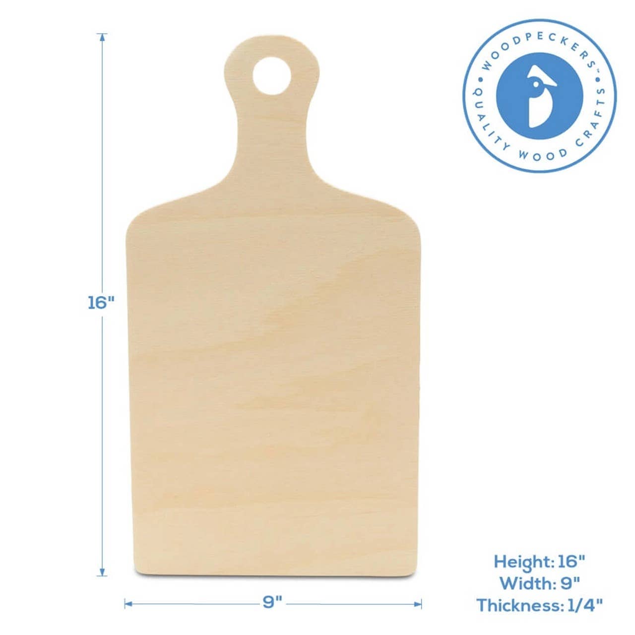 Woodpeckers Crafts - Wholesale Cutouts - Wood Cutting Board Cutout with Handle3