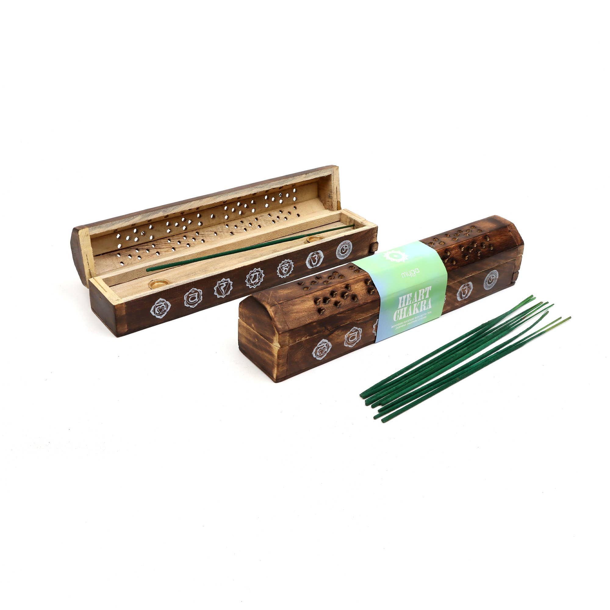 Myga – wholesale Incense – Wooden Boxes With 10 Incense Sticks, Carton Of 14  7