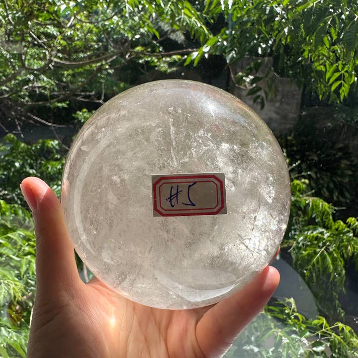 Moon Rituals – wholesale Spiritual stone/crystal – Light Smoky Quartz Sphere with Rainbow | Large Grounding Crystal Ball, christmas crystal gift #59