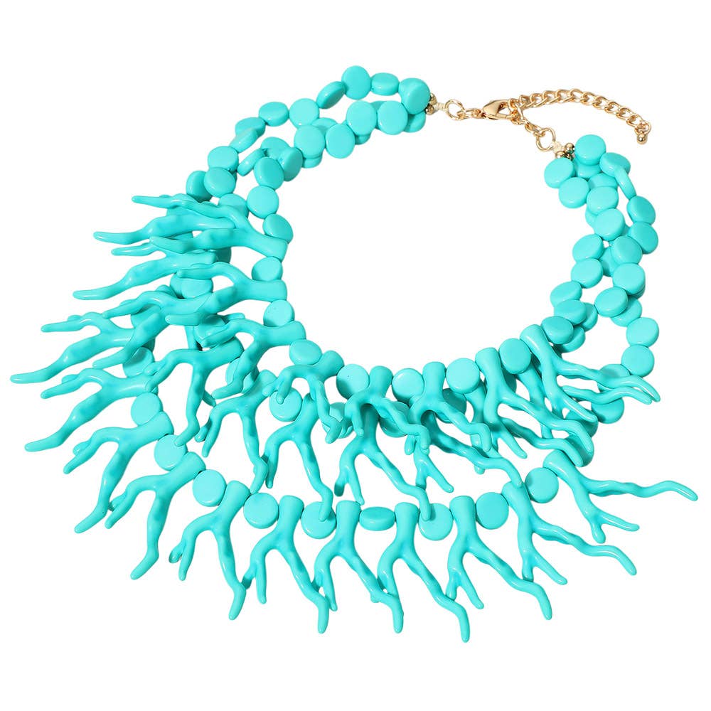 Sensibling Corp. - Wholesale Bib Necklace - Bold Layered Coral Statement Necklace7