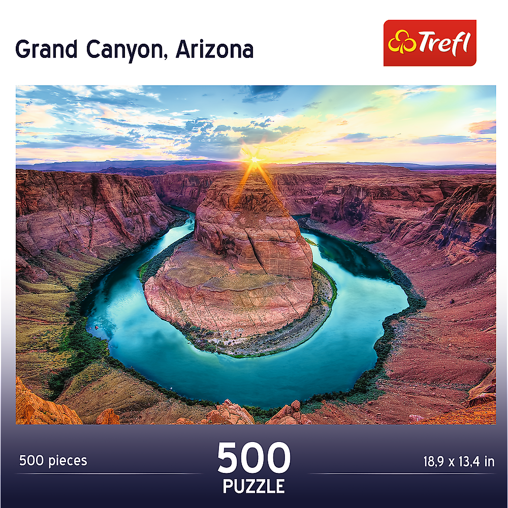 Trefl USA - Wholesale Puzzle - Adult - Trefl Red 500 Piece Jigsaw Puzzle - Grand Canyon USA2