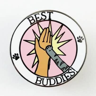Épinglette Best Buddies - Épinglette en émail dur pour la vente par Made by Squeak