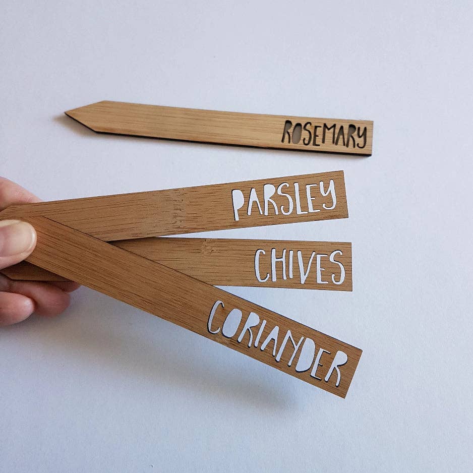Little Birdy Finds - Wholesale Garden/lawn stake - Wooden Herb Marker-plant peg