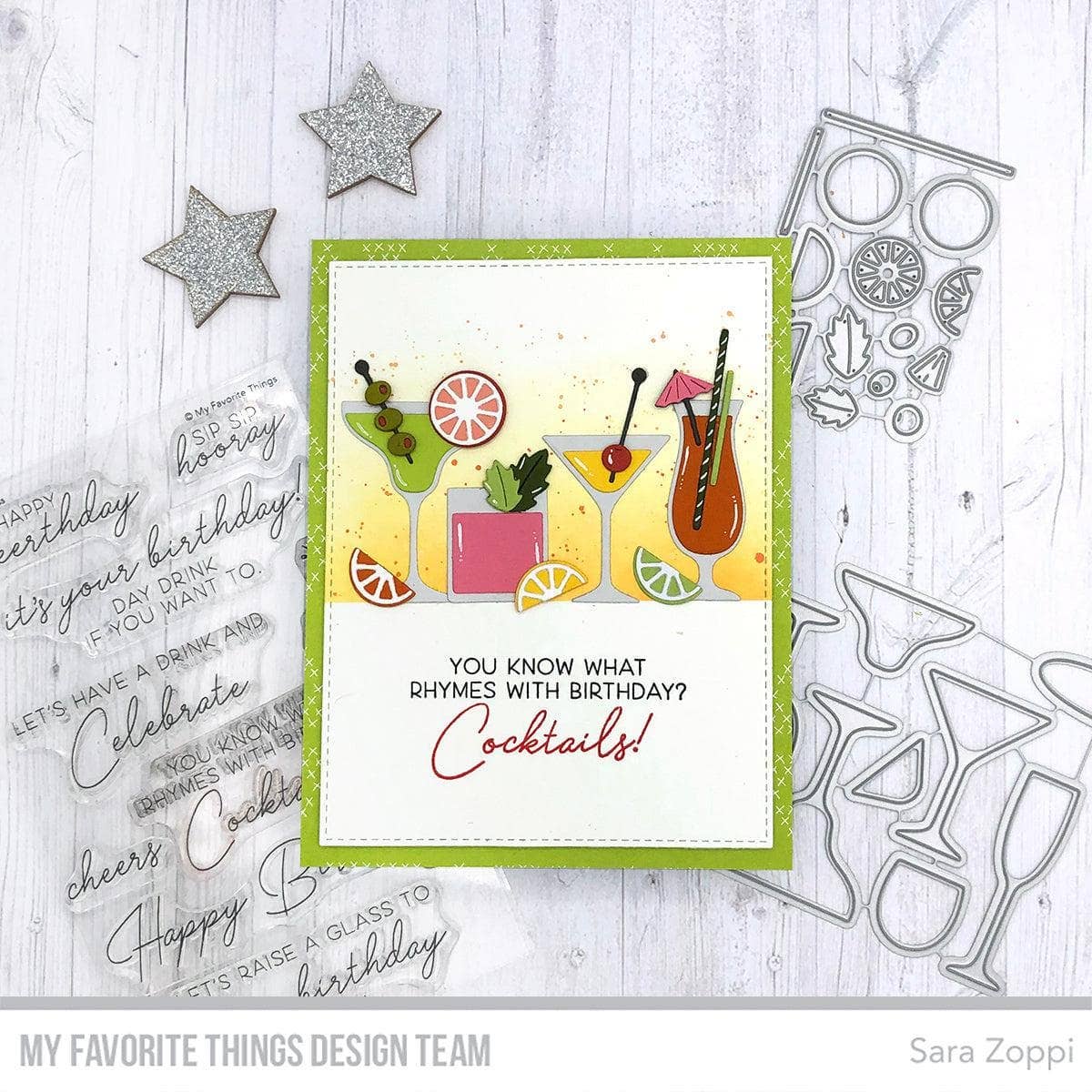 My Favorite Things - Wholesale Verjaardagskaartje - Hef een glas30