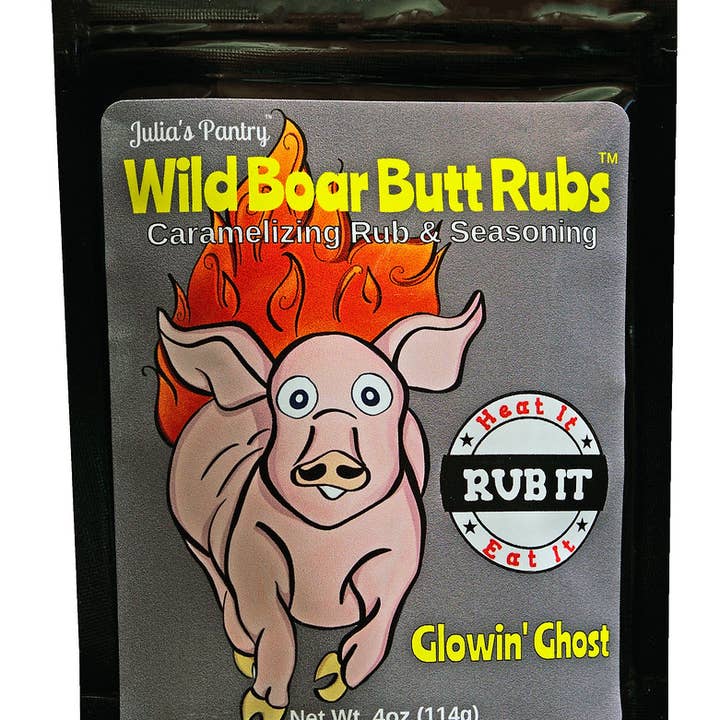 Julia's Southern Foods, LLC - Wholesale Rub - Wild Boar Ghost Pepper Rub, 4oz0
