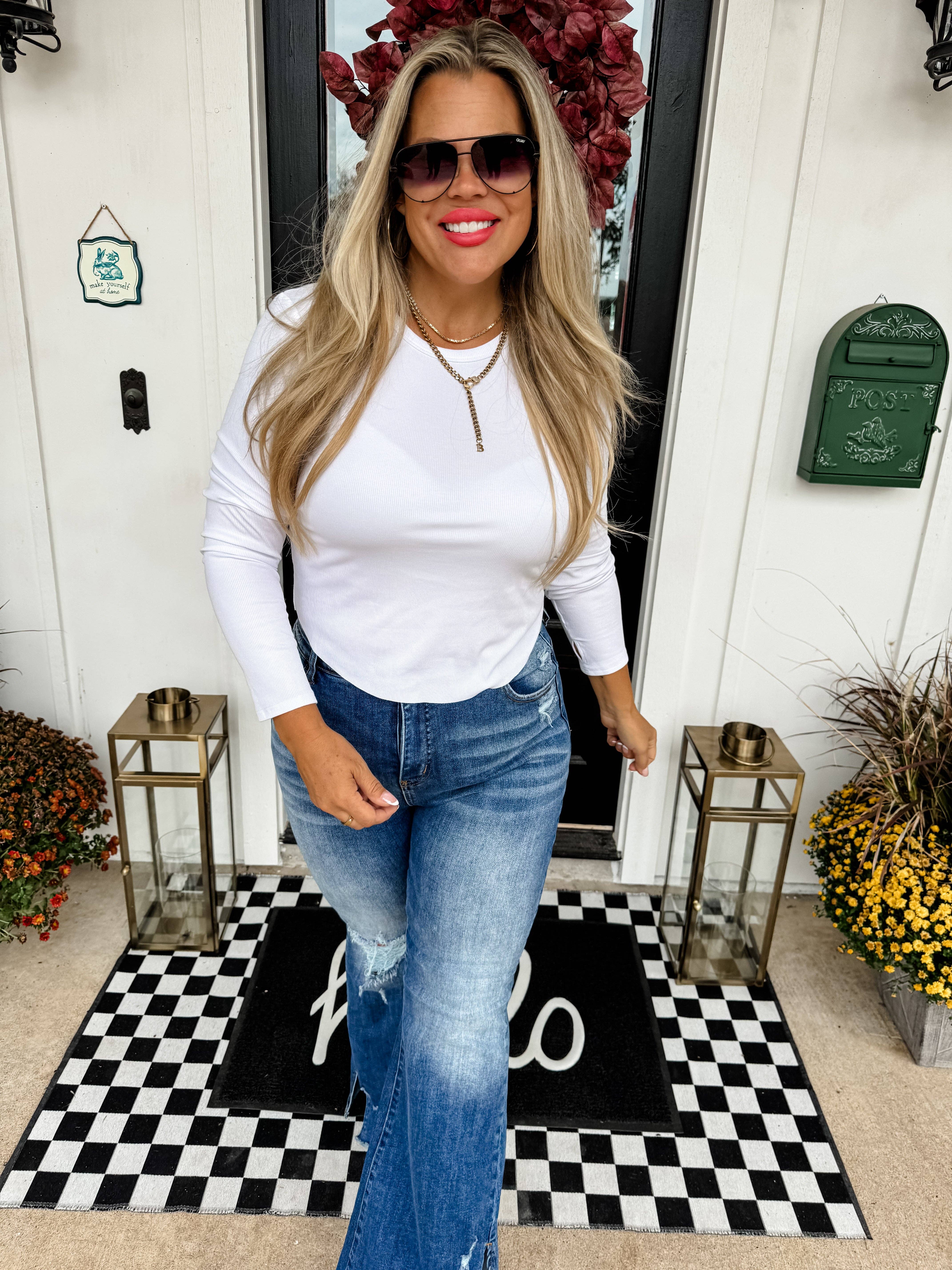 BLAKELEY - Vente Haut en maille – femme - TOP CÔTELÉ À OURLET COURBE ELENA3