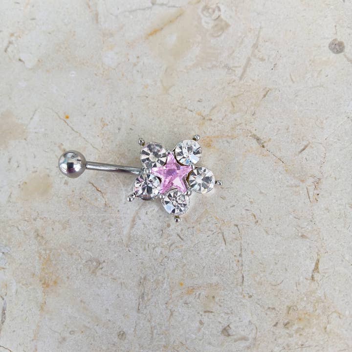 HTB - Wholesale Belly Ring - Belly button body piercing and Swarovski zirconia