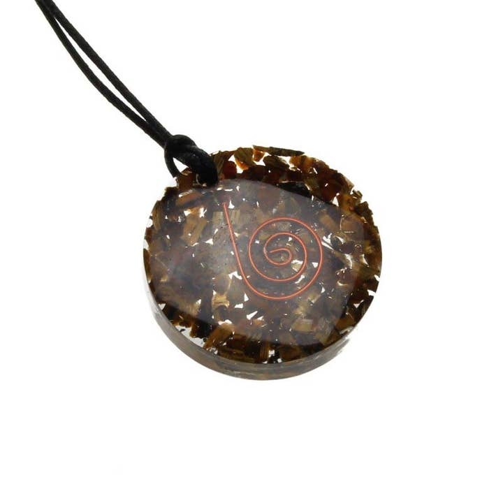 Ethike.eu - Wholesale Individual Charm/Pendant - Tiger's Eye Spiral - Orgonite Pendant1