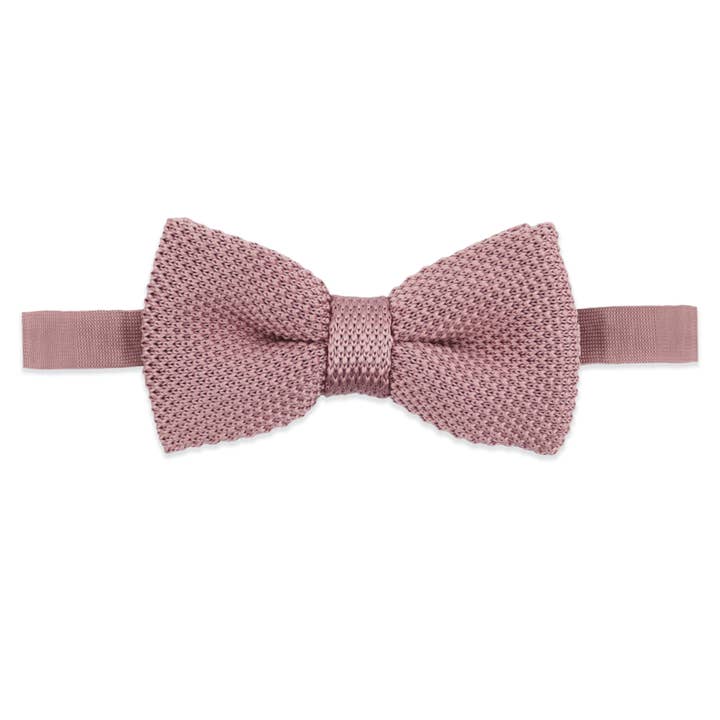 Children's Knitted Bow Tie - Dusty Pink for wholesale by THE GENTS LAB