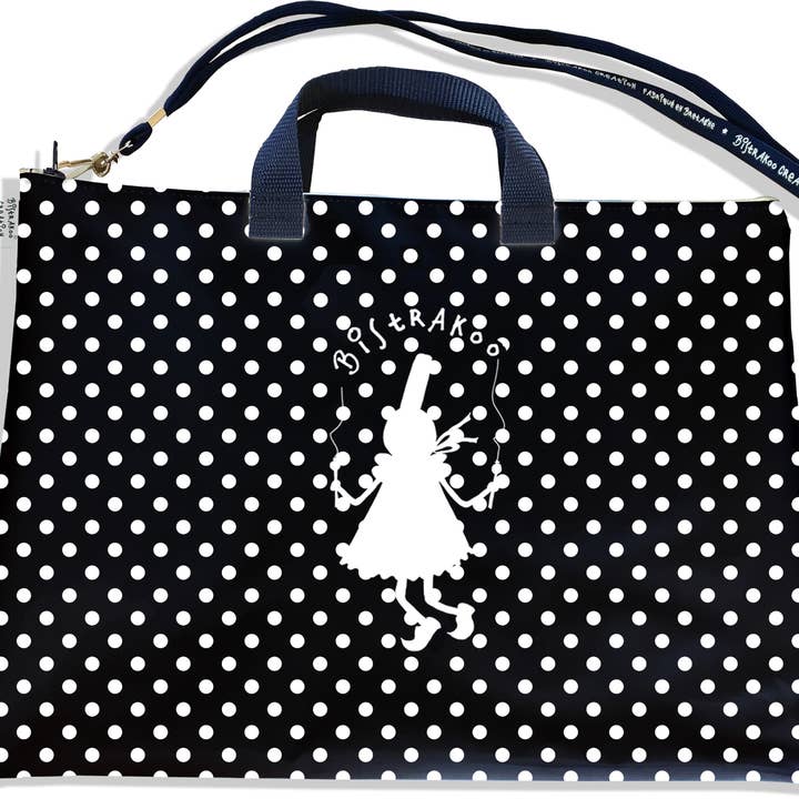 Zwarte laptoptas met stippen van 11 en 13 inch voor wholesale door BISTRAKOO