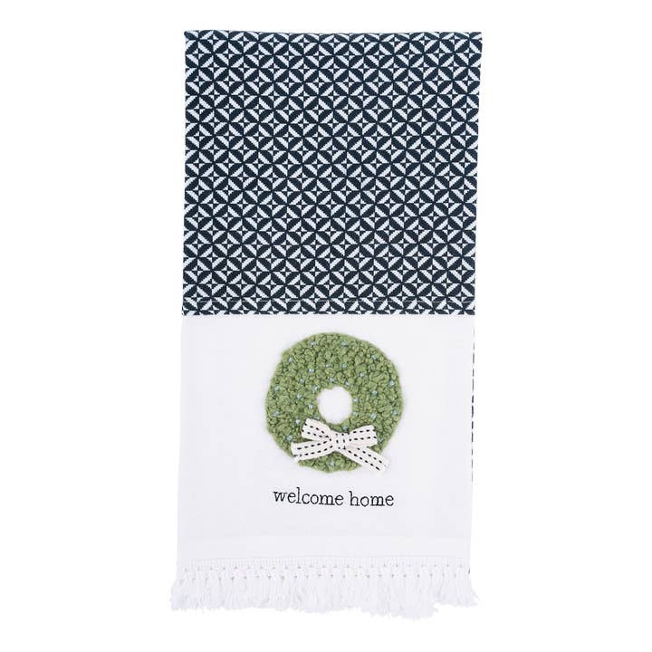 Glory Haus - Wholesale Tea Towel - Welcome Home Wreath Tea Towel