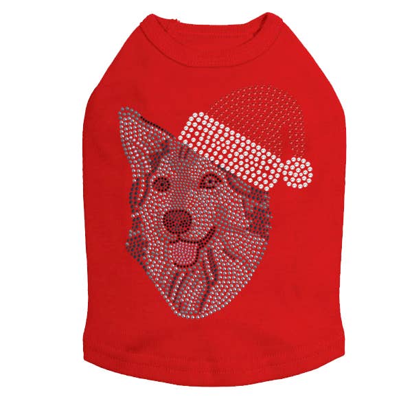 Dog in the Closet – wholesale Tröja - Hund – Husky/Tamaskan med Santa Hatt - Hundtank