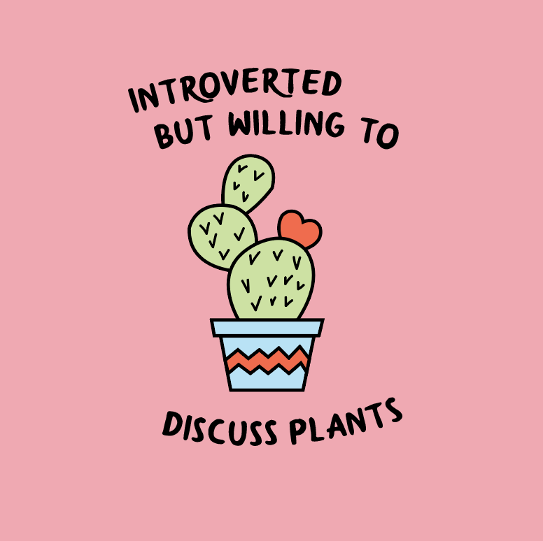 Oat Milk Club - Vente T-shirt sérigraphié – femme - T-shirt en coton bio « Introverti mais prêt à parler plantes »7