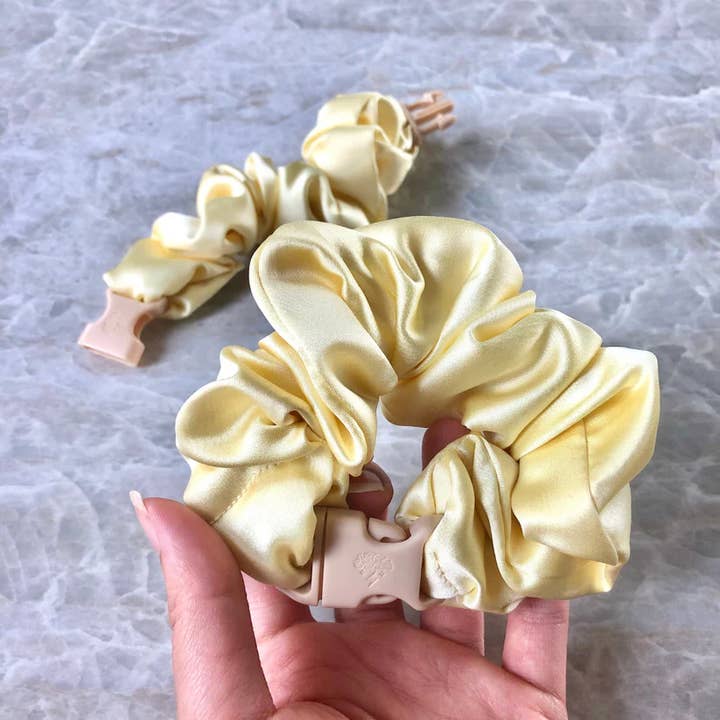 Buckle Scrunchie: Innovative Unique Hair Accessories for Moms and Athletes - Hot Pink for wholesale on Faire