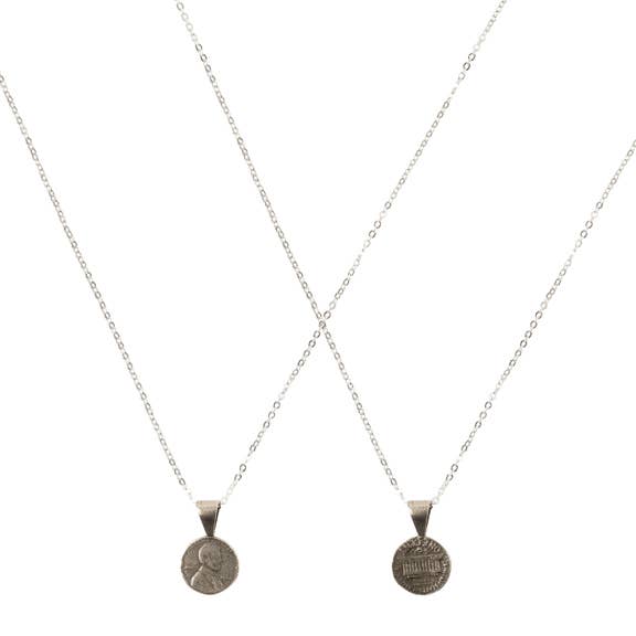 Petite Penny Friendship Necklace Sterling Silver for wholesale by Studio Penny Lane