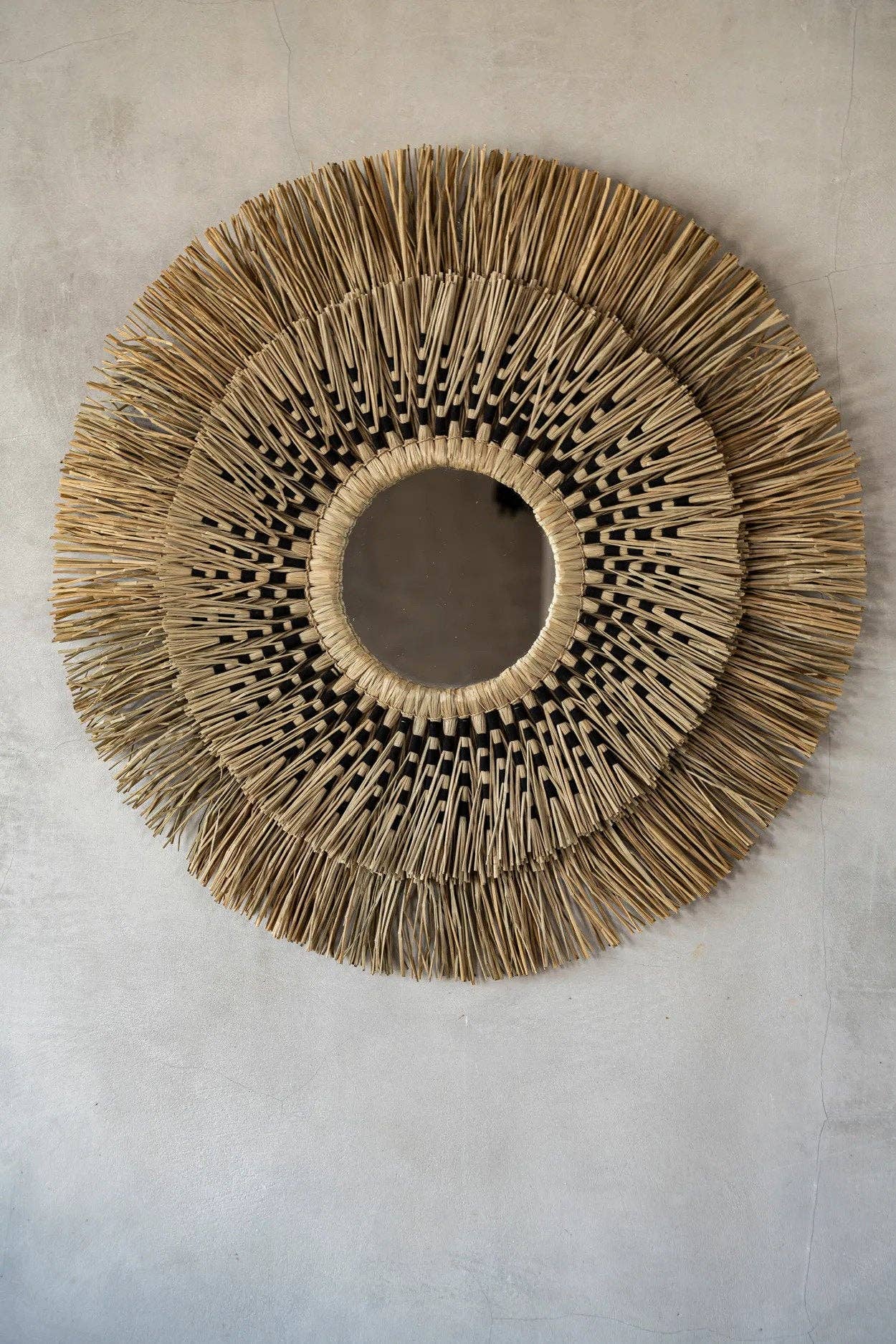 Bazar Bizar Living – wholesale Wall mirror – The Havana Mirror - Natural Black - L1