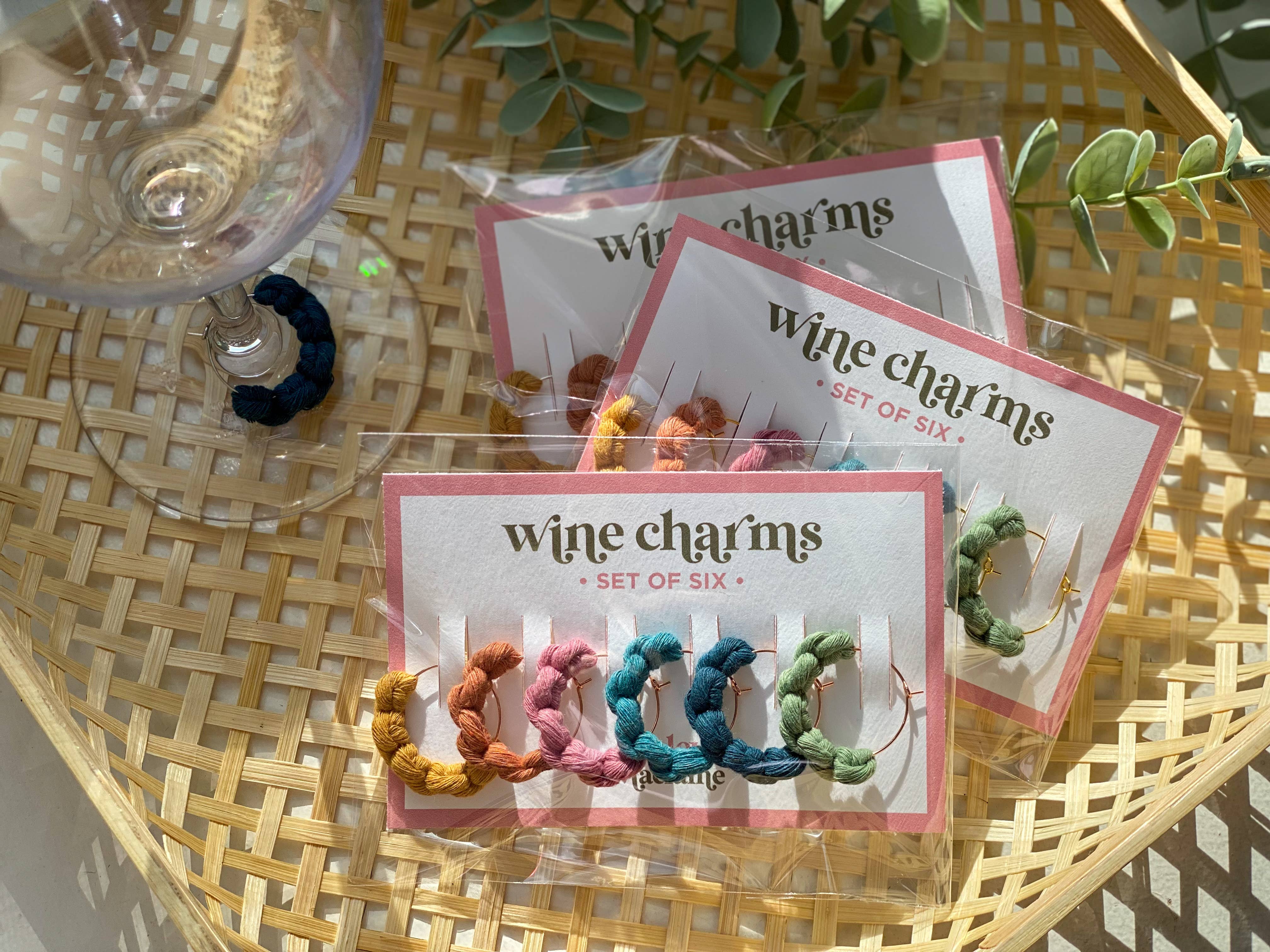 Ashley's Macrame - Wholesale Wine Charm - Macrame Wine Charm Sets2