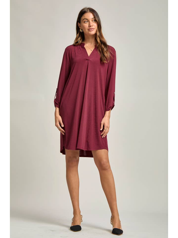 Dear Scarlett - Wholesale Dress - Women's - Solid A line 3/4 Sleeve Dress21