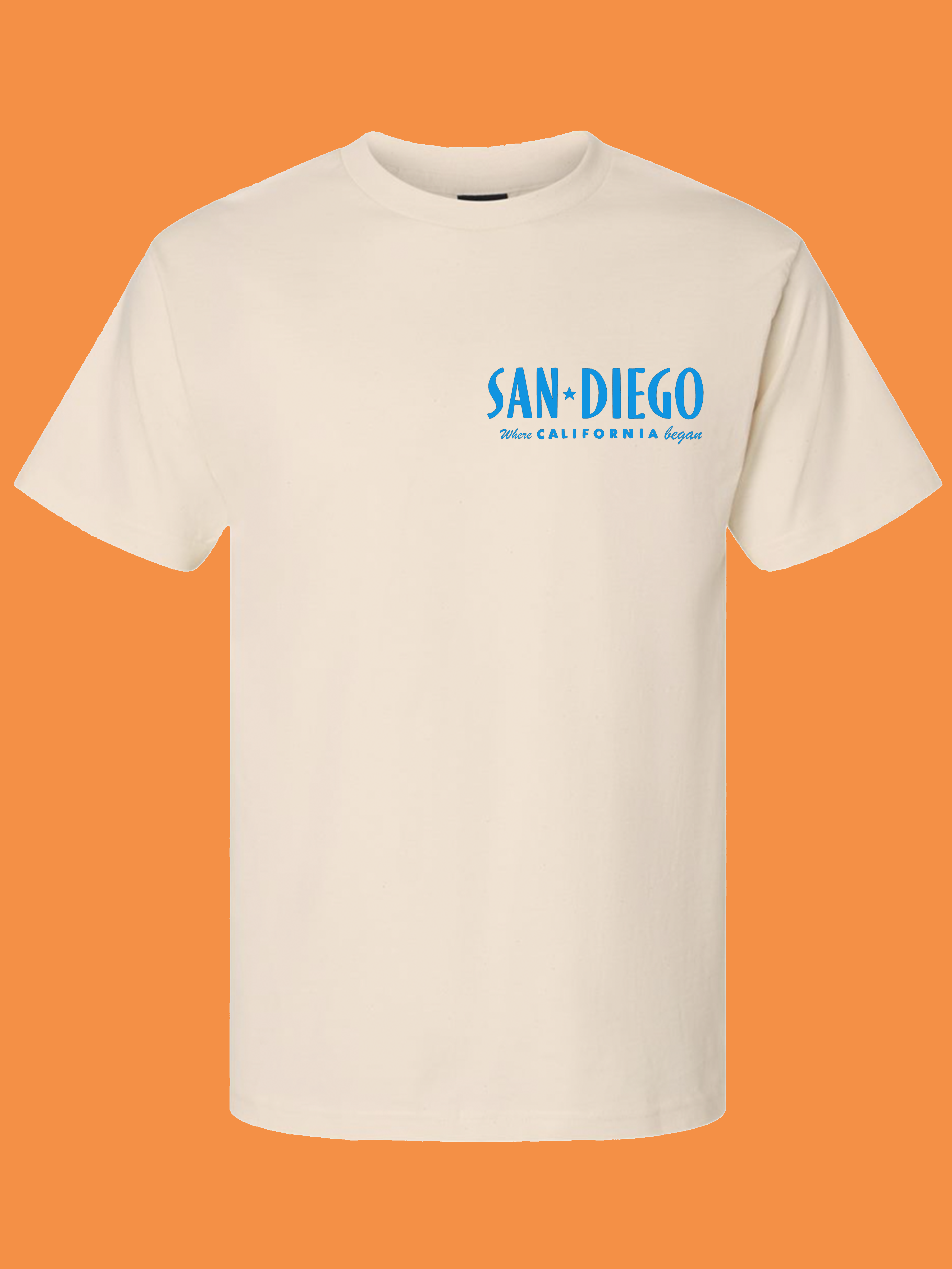 5801 Print House - Vendita all'ingrosso Maglietta serigrafata - Unisex - Maglietta vintage con mappa di San Diego, California1