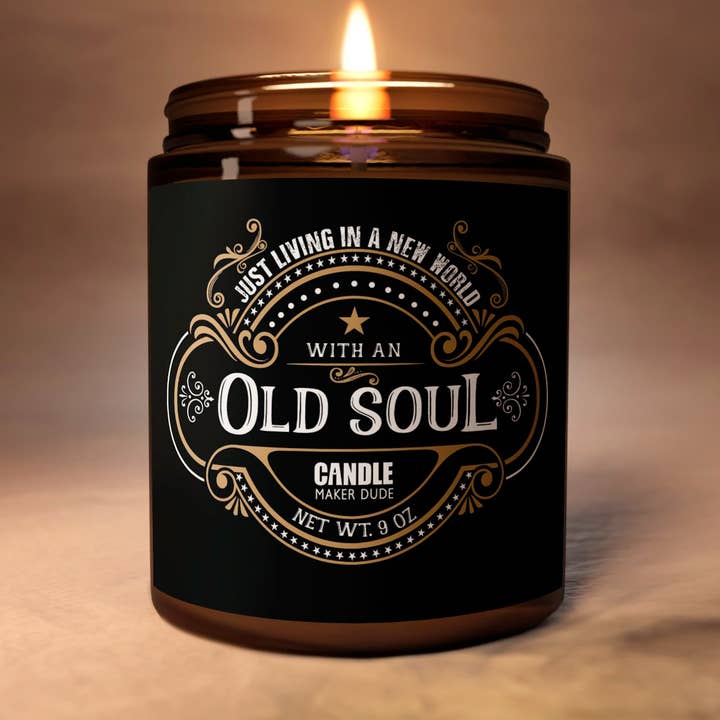 Living In A New World With An Old Soul Candle, Rich Men North of Richmond, Home Decor And Gift for wholesale by Candle Maker Dude