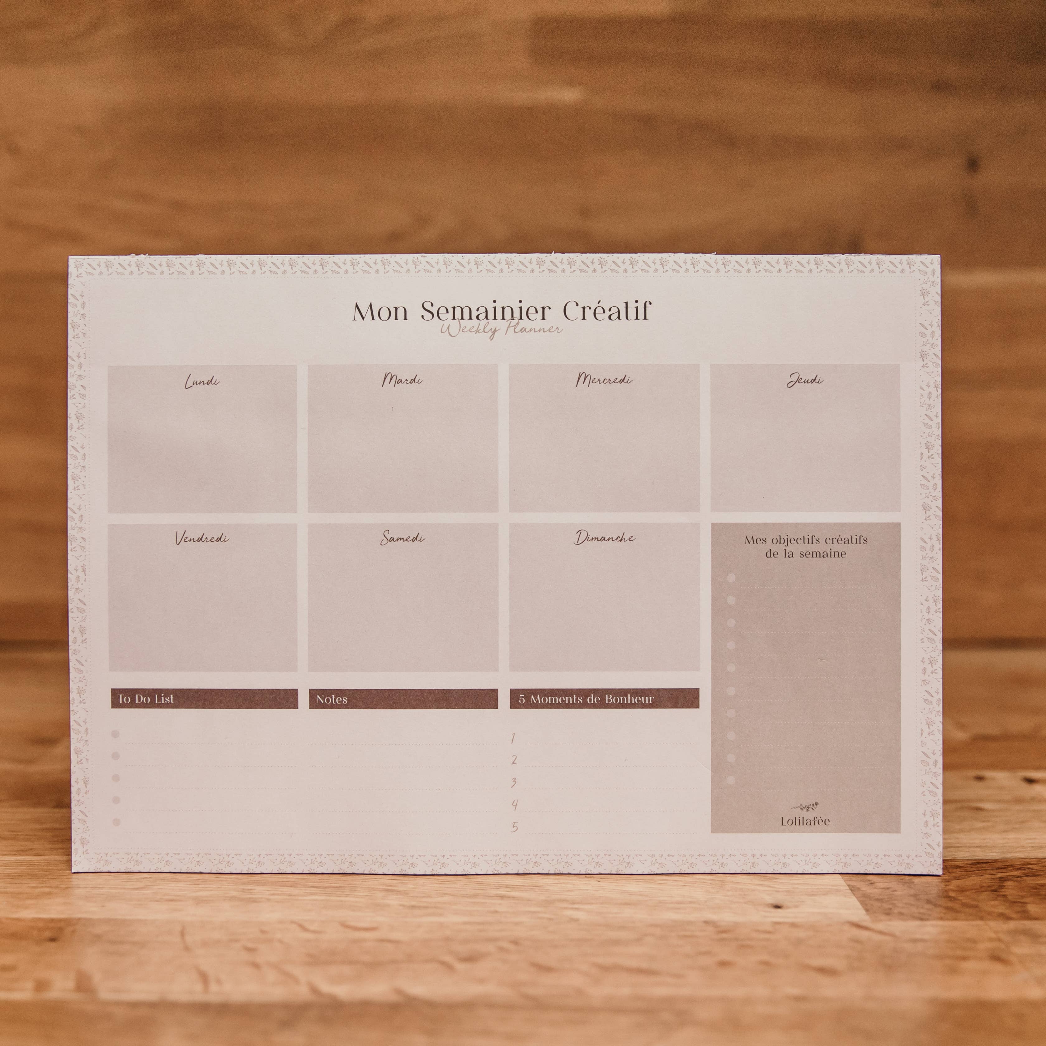 LOLILAFEE - Wholesale Notepad - Creative weekly planner notebook0