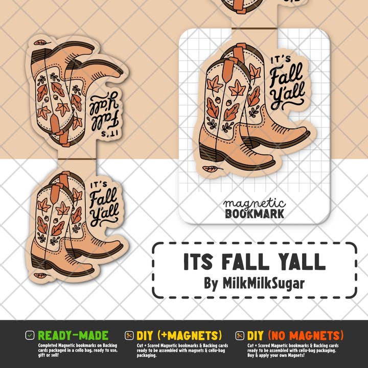 Stickiply - Vente Marque-page - C'est l'automne les amis | Marque-page magnétique1