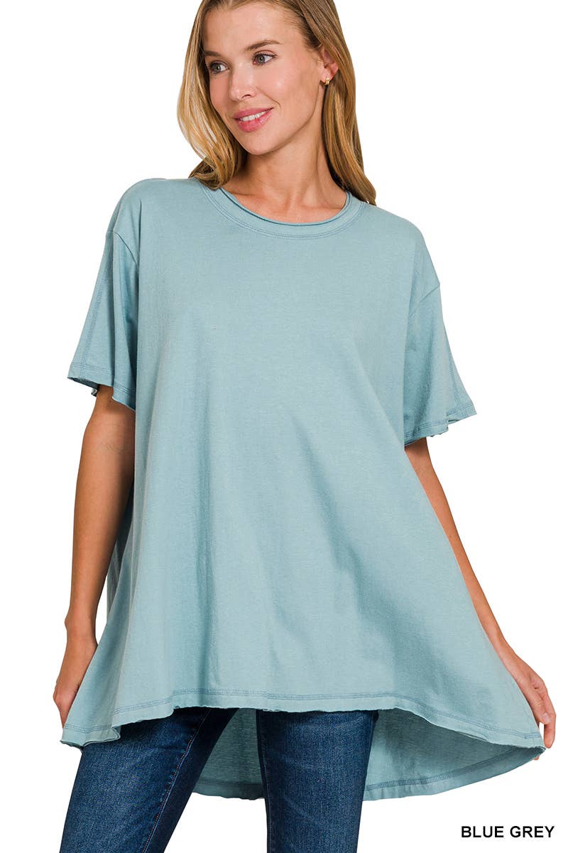 42POPS – wholesale Tunic – Women’s – ".._ Washed Cotton Drop Shoulder Oversized Top6