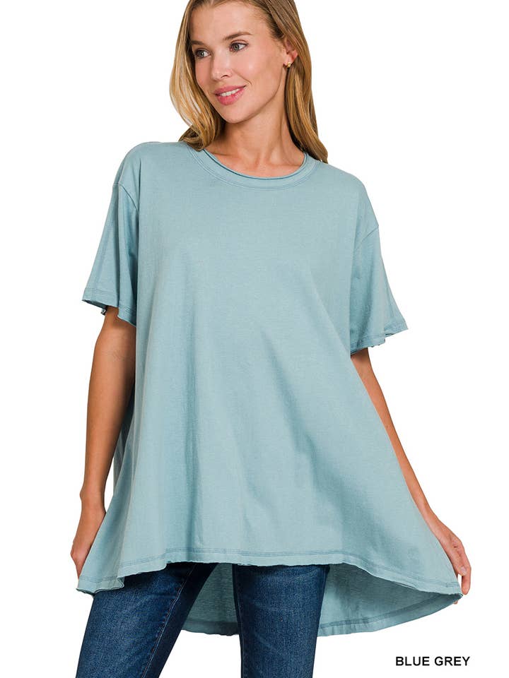 42POPS – wholesale Tunic – Women’s – ".._ Washed Cotton Drop Shoulder Oversized Top6