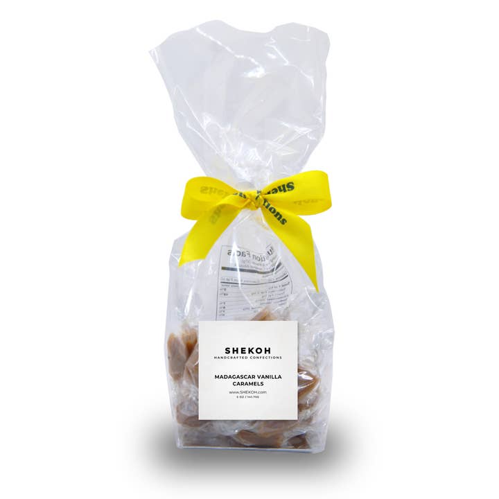 Madagascar Vanilla Sea Salt Caramel Bites for wholesale by Shekoh Confections
