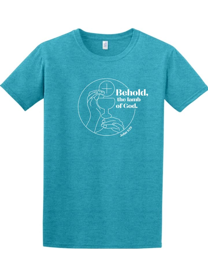 Sock Religious - Wholesale Screen Printed T-Shirt - Unisex - Behold, the Lamb of God - John 1:29 Adult T-shirt8