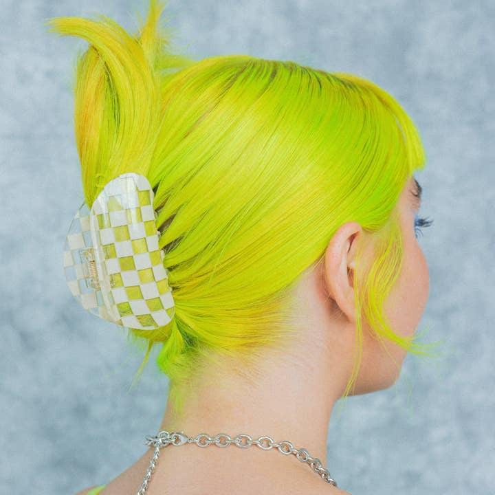CHUNKS - Wholesale Hair Clip - Women's - Checker Claw in Clear