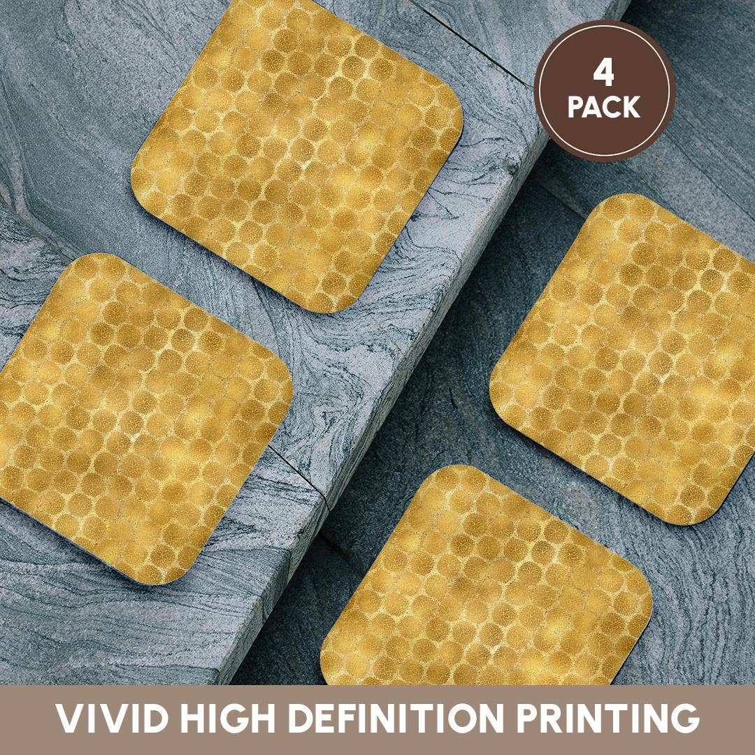 3dRose - Wholesale Coasters - 3dRose, Image of Gold Glitzy Floral, Coaster12