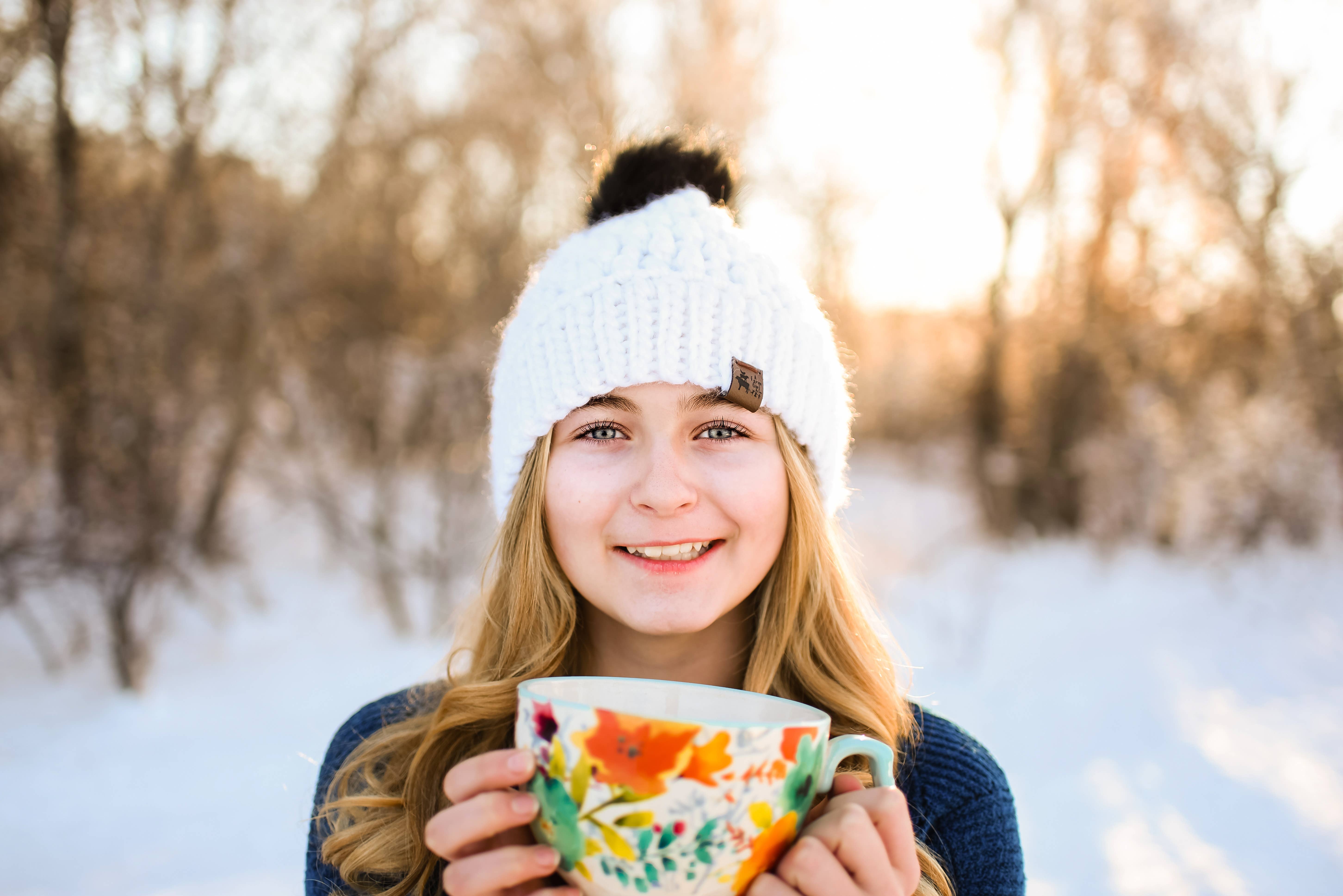A Farm Girl by Tess - Wholesale Beanie - Women's - White Alpaca Blend Wool Crochet Hat with Pom17