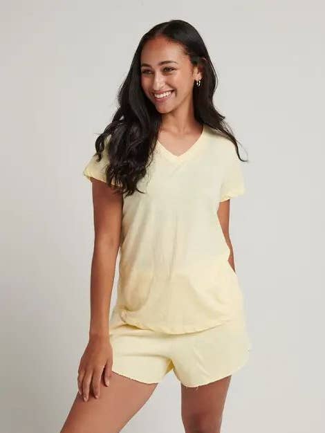 EC-2LS25 Ladies Burnout Fleece Short for wholesale by Salt Creek