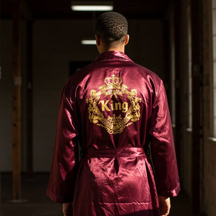 The Blissful – wholesale Robe – Men's – Groomsmen Satin Robes Personalized Mens Robes3