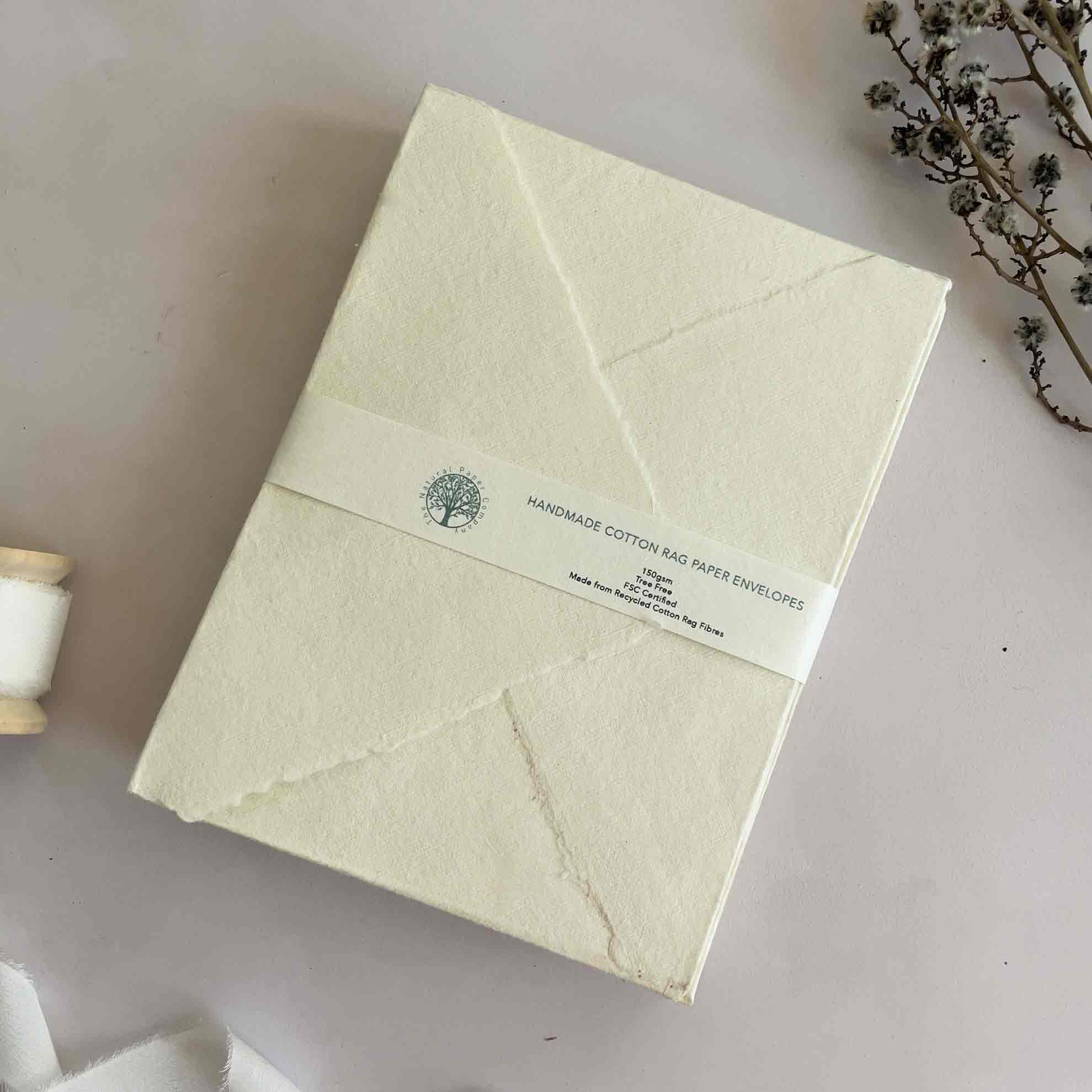The Natural Paper Company - Wholesale Stationery/Notecard Set - Vanilla Handmade Cotton Rag Paper, Card and Envelopes10