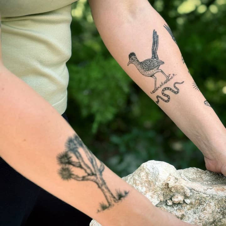 NatureTats - Wholesale Temporary Tattoo - Roadrunner Temporary Tattoo1