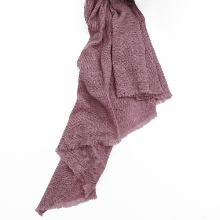 Tavy Tavy - Wholesale Scarf - Unisex - Antique Rose Pink 100% Cashmere Wrap - Hand Dyed Soft Scarf3