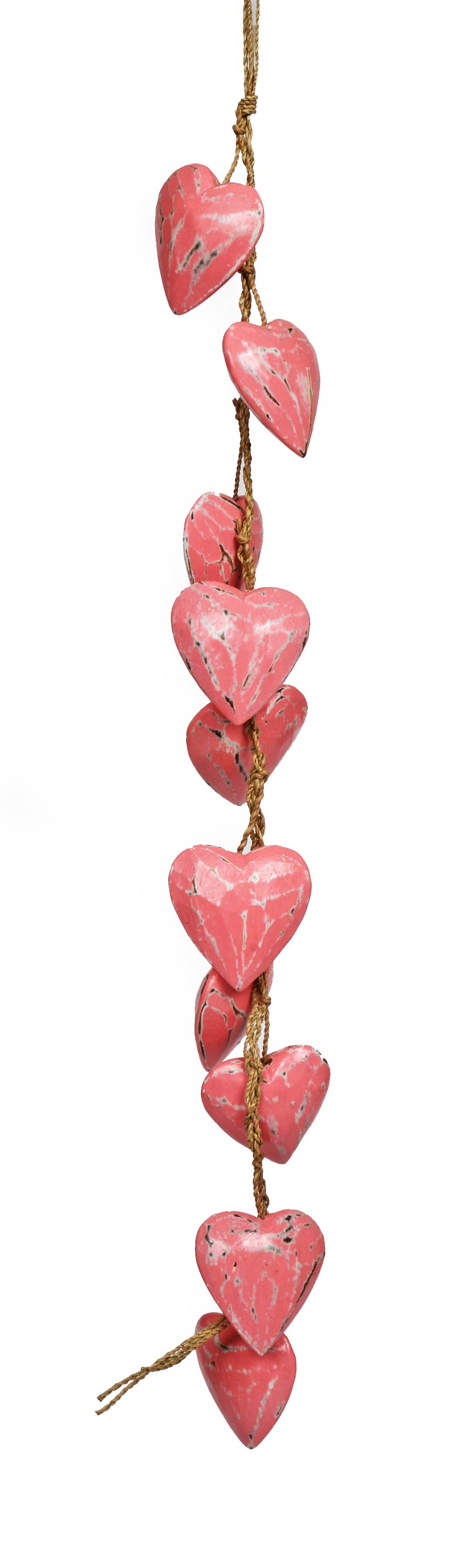 Bamboo Source Tropical Decor - Wholesale Mobile - Wooden 10 Heart Strands2