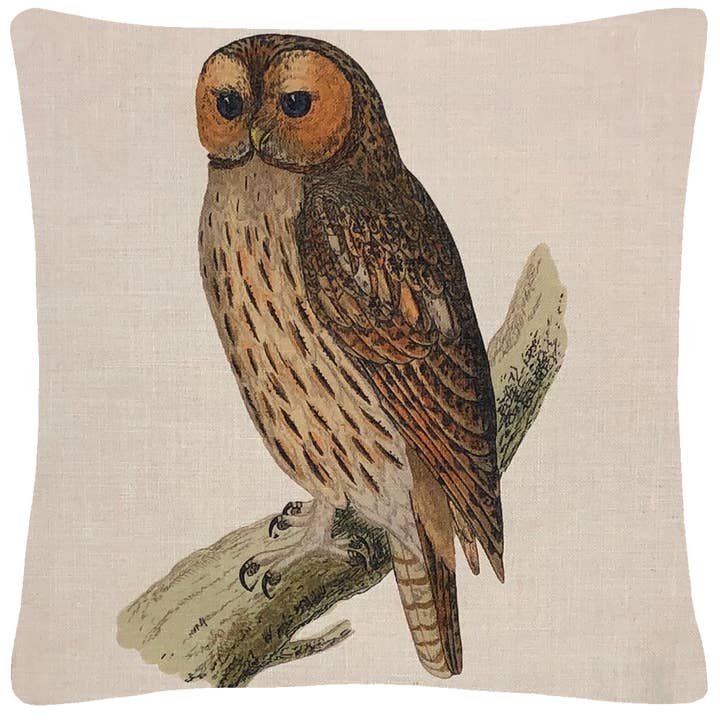 Owl Throw Pillow Cover for wholesale by Golden Hill Studio