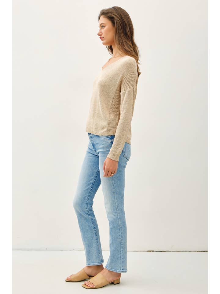Be Cool - Vente Pull en maille – femme - PULL DÉCONTRACTÉ BREEZY À COL EN V22